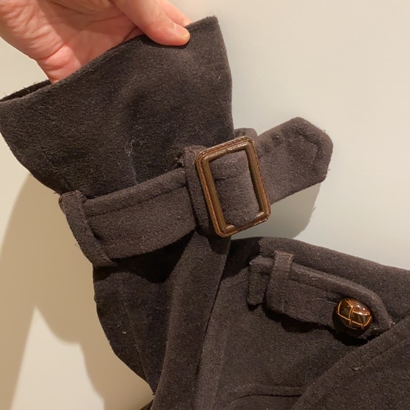 Pinkyotto Cropped Brown Soft Collared Pea Coat 🧥 - Picture 3 of 10